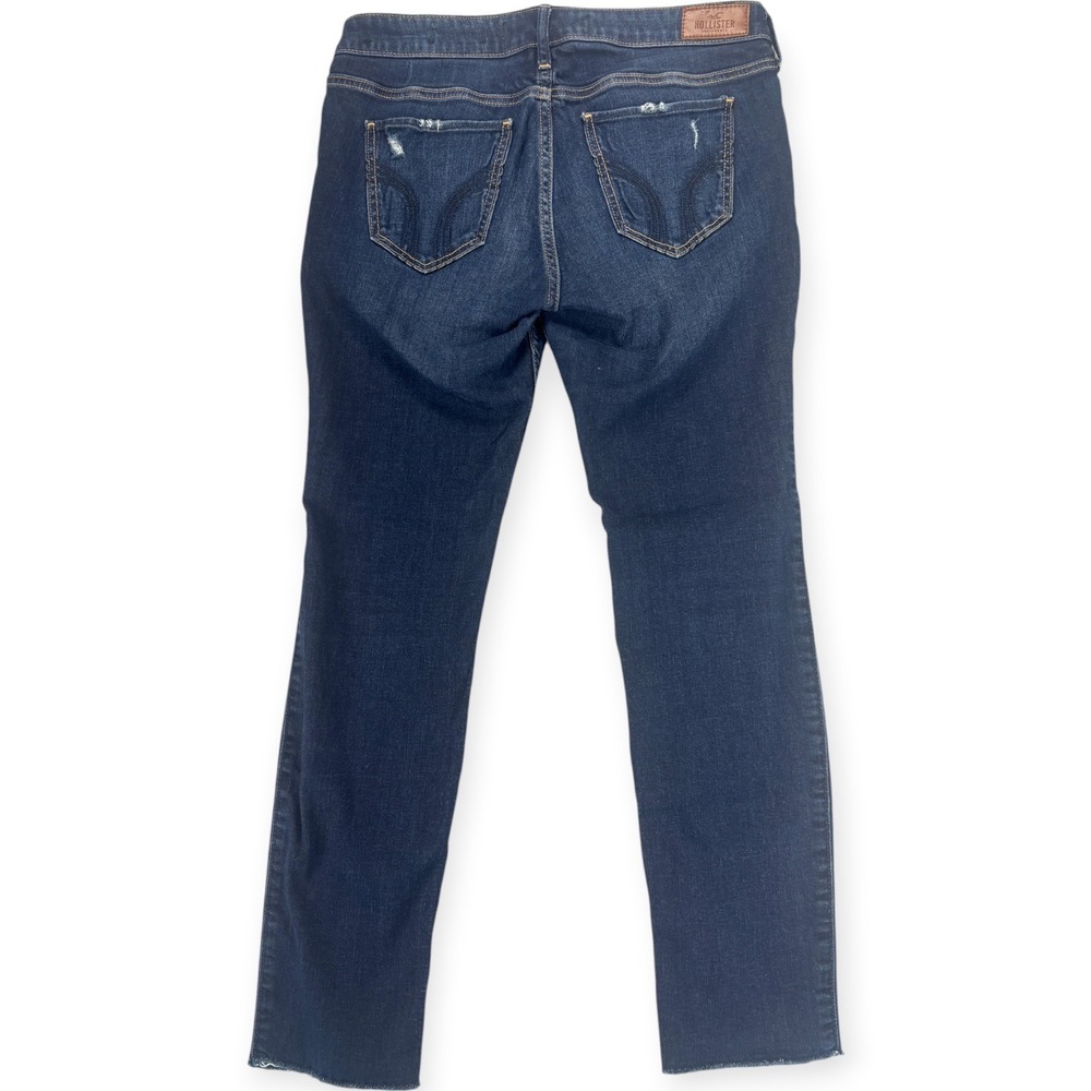 Hollister Womens 7S 28x28 Low Rise Super Skinny Jeans Dark Wash Distressed Y2K - Picture 7 of 11